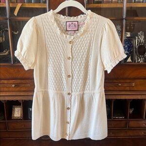 Juicy Couture Cream Knit Cardigan NWOT!